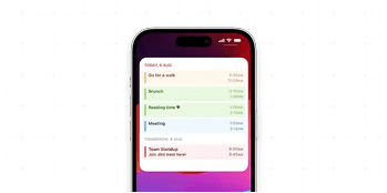 Skiff Calendar Widget on iOS